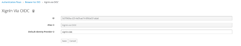 Keycloak set default Identitiy Provider to XignIn