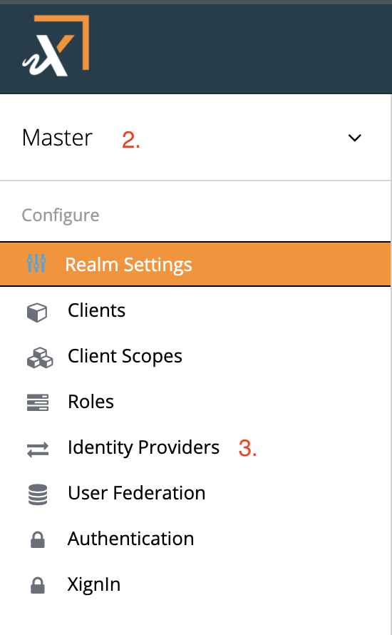 Keycloak select Realm